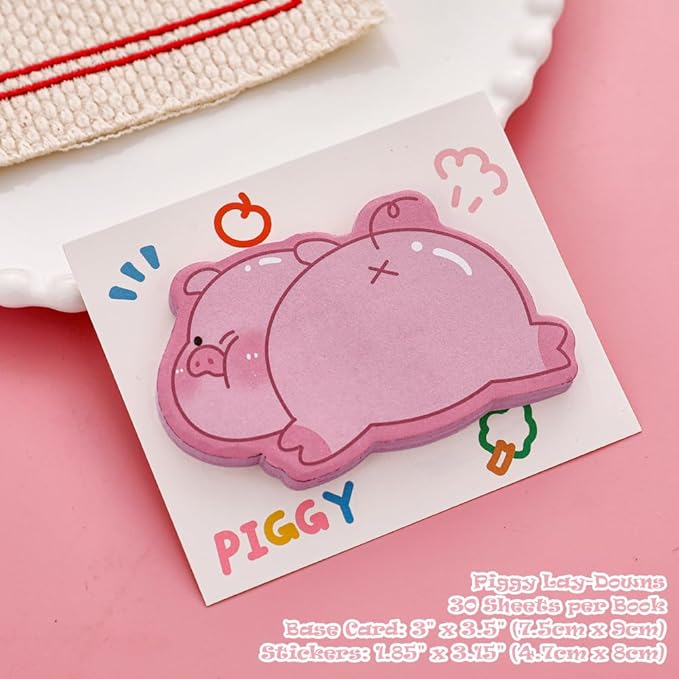 6 Pads Cute Fun Animal Reusable Sticky Notes for Students Teachers Bible