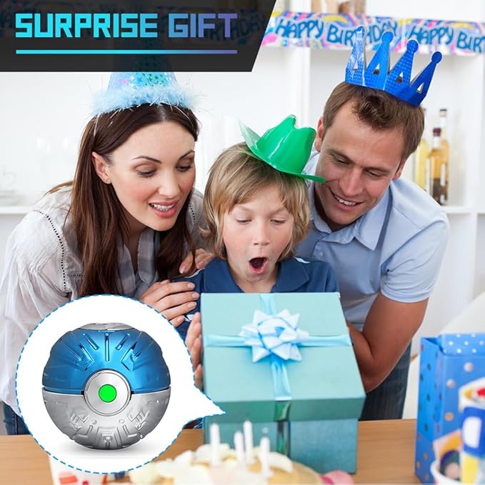 Metal Fidget Spinner Kinetic Desk Toy Glow in The Dark, Light up Heavy Duty Fidget Cube Ball Cartoon Hand Spinner Birthday Gift Bag Filler for Kid Adult, Finger Gyro Decor for Home Office Classroom