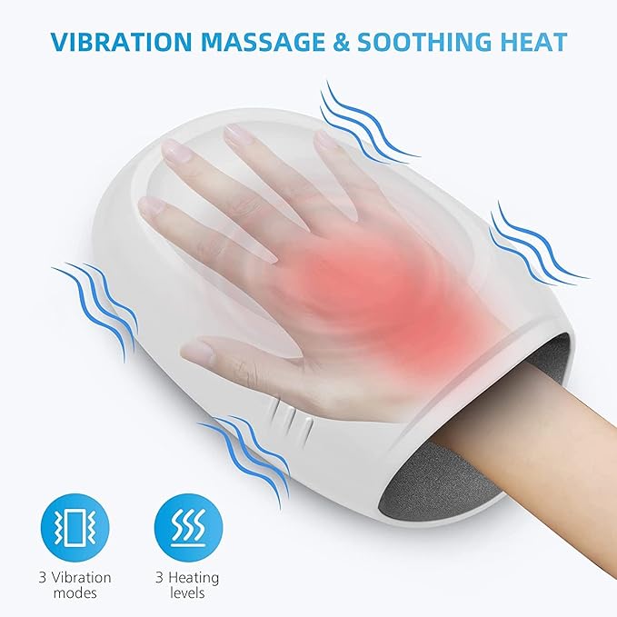 COMFIER Hand Massager with Heat and Compression, FSA Eligible HSA Eligible Cordless Hand Massager for Arthritis and Carpal Tunnel, Gifts for Mom, Dads, Women and Men