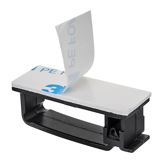 5Pcs Self Adhesive Cable Management Clips,Cable Organizers Wire Clips Cord Holder for PC Laptop Ethernet Cable Desktop Home Office(2.1’’ x 0.75’’ x 0.28’’, Black)