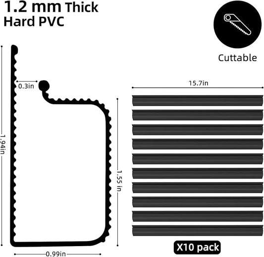 YECAYE 157in Cable Management, Cord Organizer,Easy Install Self-Adhesive Cord Hider, Cable Organizer, Cable Hider for Office Organization,Child & Pet Proof, Black