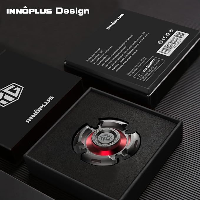 Fidget Spinners, Fidget Spinner for Adults, Stress Anxiety ADHD Relief Figets Toy, Metal Finger Hand Spinner Toys with Luminous Light, Fidget Spinner Need Absorb Light Then Release in Dark