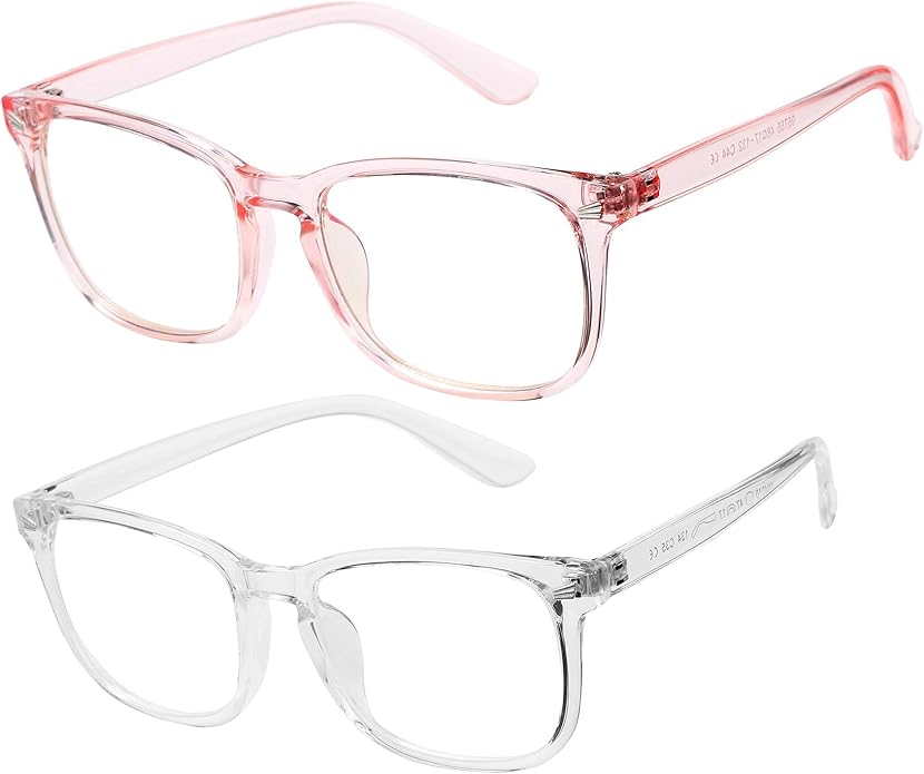 AZorb 2Pack Kids Blue Light Blocking Glasses - TR90 Unbreakable Computer Screen Glasses for Boys & Girls