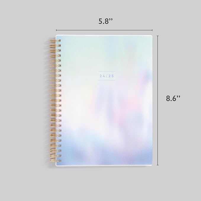 Blue Sky 2024-2025 Academic Year Weekly and Monthly Planner, 5" x 8", Flexible Cover, Wirebound, Borealis (150669)