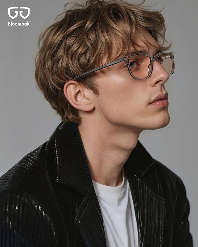 Bloomoak Rose Migraine Glasses, FL- Flex Light Sensitivity Relief Glasses for Fluorescent LED Glare,Photophobia, Eye Strain