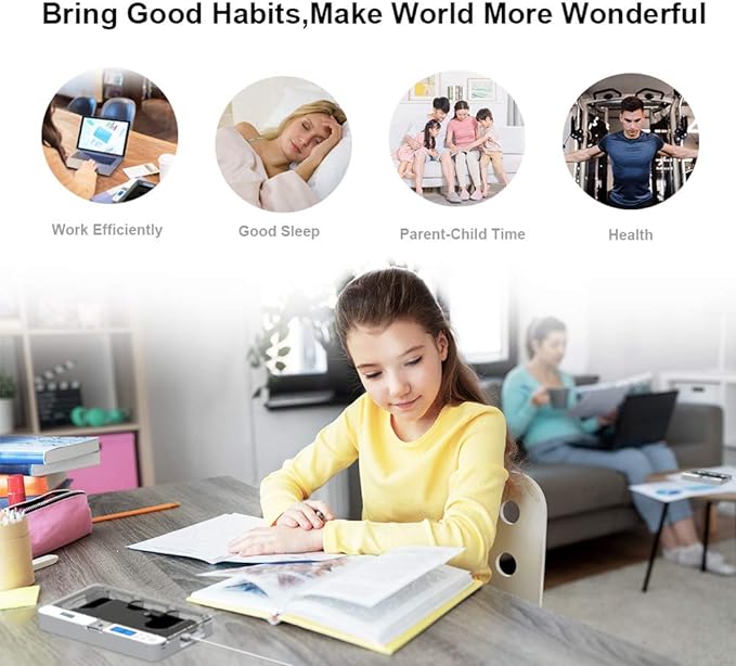 ySky Portable Phone Lock Box with Timer for iPhone and Android Phones, Self-Control Timed Phone Jail Locker to Help Kids,Students, Adults Focus Back, Unplug from Phones Boost Your Mental Wellness