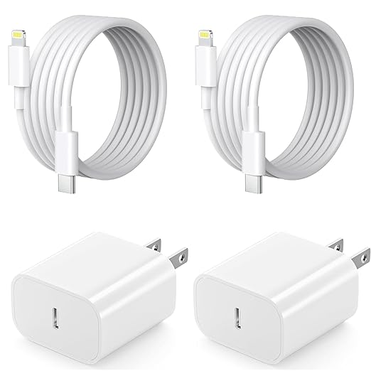 Long iPhone Charger Cord,[Apple MFi Certified]2 Pack 20W Type C Phone Charger Block 6FT USB C to Lightning Charging Cable for Apple iPhone 14/14 Pro Max/13 Pro/13/12 Mini/12 Pro Max/11 Pro Max/XS/iPad