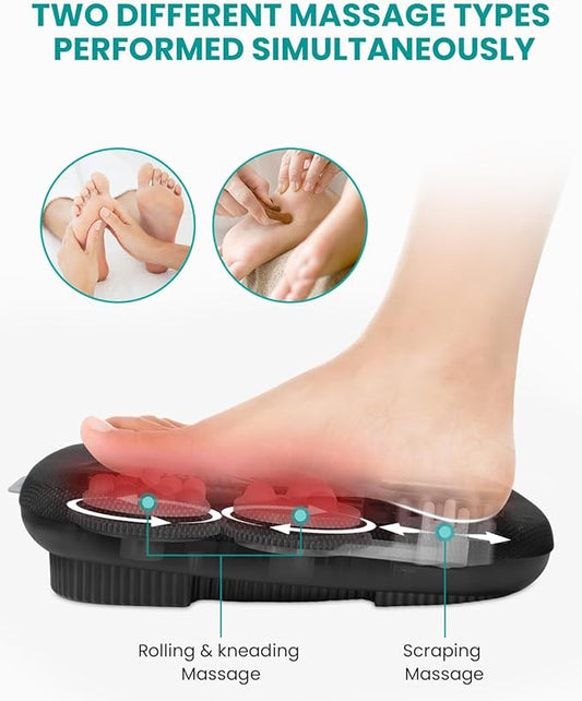 Nekteck Shiatsu Foot Massager with Heat, FSA Eligible Electric Kneading Feet Massage Machine for Plantar Fasciitis Pain Relief, Built-in Infrared Heat Function for Home and Office Relax, HSA Eligible