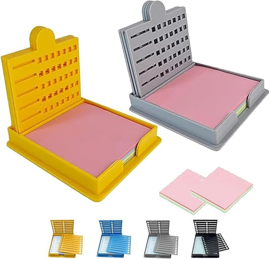 Smarter Sticky Note Kit, Ultimate Sticky Note Holder with Stencil, 5 Versatile Templates Organize Notes, Boost Productivity & Master Daily Planning, Perfect for to-Do Lists, Home, Office (2pcs-D)