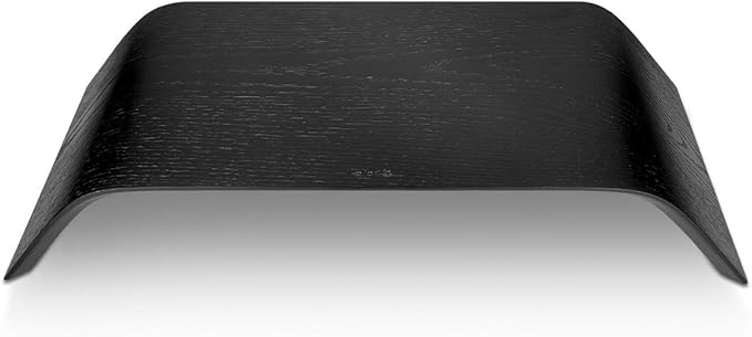 kalibri Wood Monitor Stand Riser - Computer Desk Holder Desktop Dock Wooden Mount Display for PC TV Screen Notebook Laptop - Oak with Black Stain