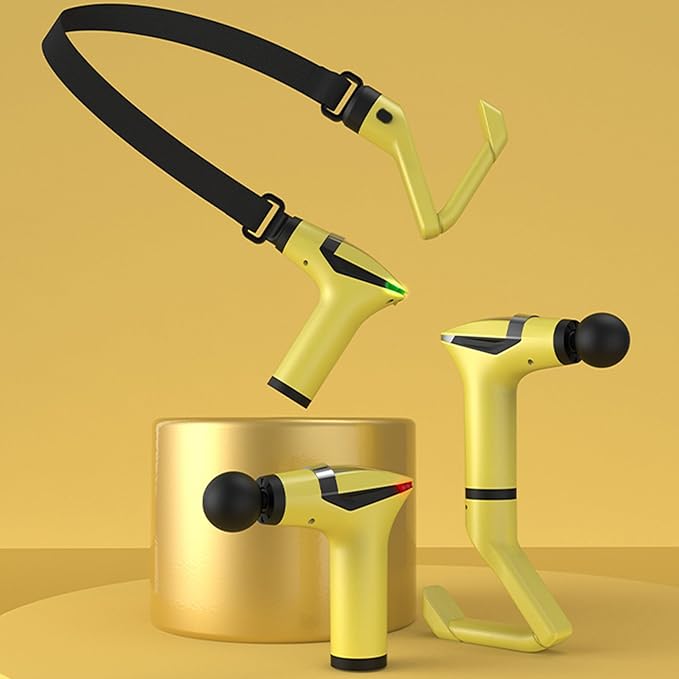 Massage Gun Deep Tissue with Muscle Massager Belt for Relaxation with Extended Handle 3-In-1 Back Massager for Pain Relief, 12 Speed Levels & 4 Replaceable Heads for Athletes, Gym Recovery and Seniors