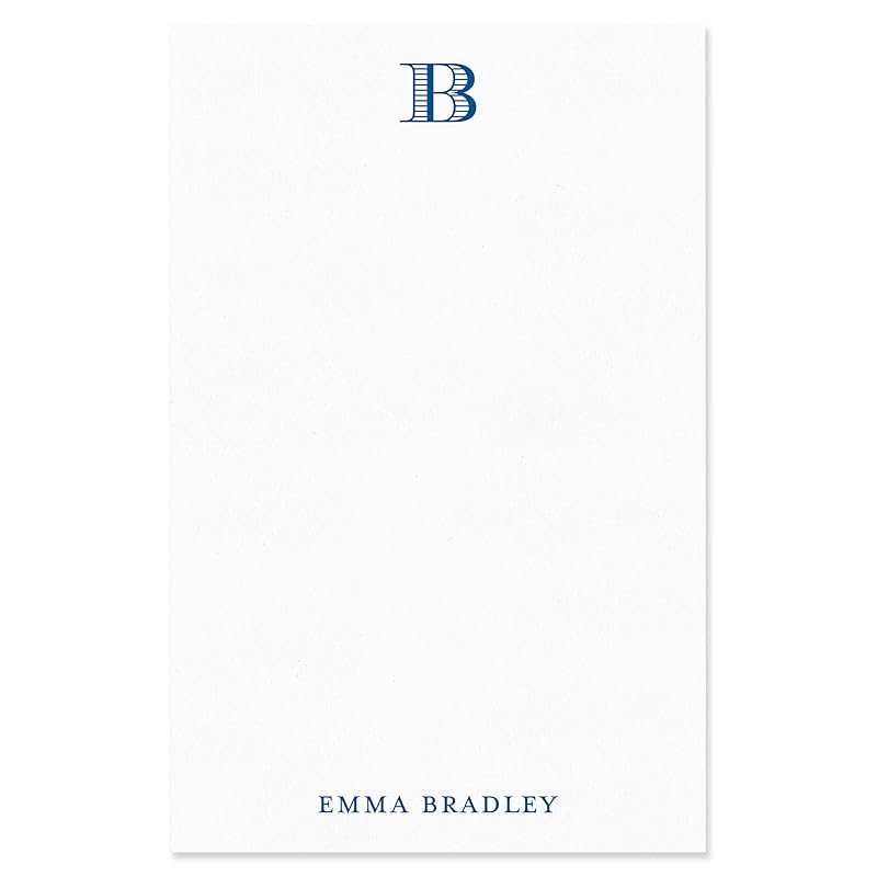Personalized Notepad with Monogram and Name, Monogrammed Stationery 50 or 100 Sheets Lined or Unlined in Choice of Colors, Tear off Note Pad, Memo Pad, To Do List (Style #1)