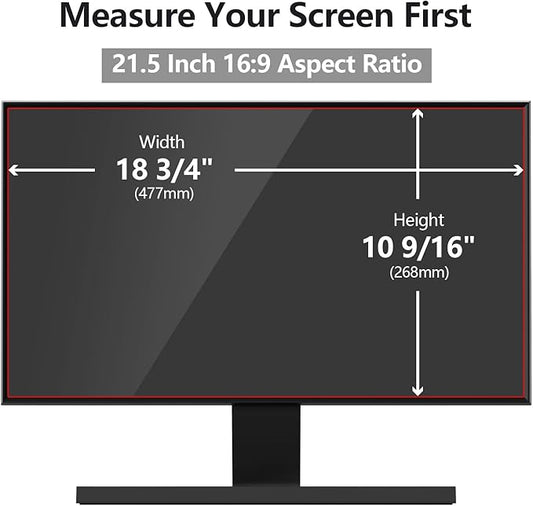[5 Pack] 21.5 Inch Computer Privacy Screen Protector for 16:9 Widescreen Monitors-Anti-Glare & Blue Light Filter, Anti-Spy Film,Reduces Eye Strain (Fits Most Desktop Screens)