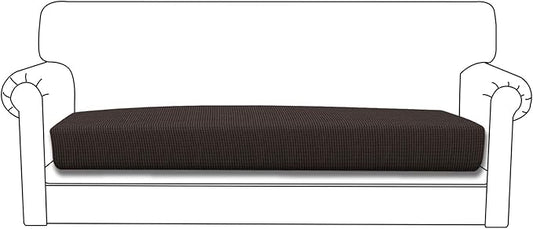 Easy-Going Stretch Cushion Cover Sofa Cushion Furniture Protector Sofa Seat Sofa slipcover Sofa Cover Soft Flexibility with Elastic Bottom(Sofa Cushion, Chocolate)