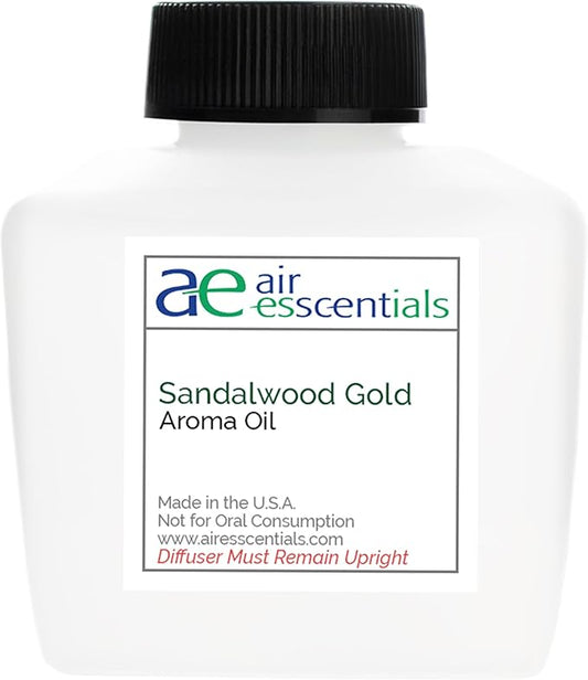 Sandalwood Gold Aroma Oil, Essential Oils Blend for Diffusers & Scent Machines, Sweet Afternoon Tea, Vanilla & Rose, Aromatherapy, Cold Air Diffuser Compatible, 300 mL
