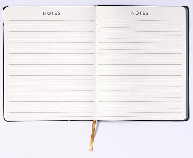 Eccolo 2025-2026 Large Agenda Planner, 18 Month, Yearly, Monthly & Weekly Pages, Habit & Gratitude Tracker (Linen Flexi-Cover- 8 x 10")