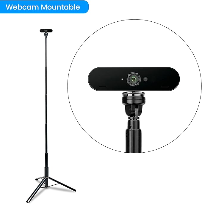 Lume Cube - Adjustable 5ft Light Stand Tripod - Adjustable Height 2ft to 5ft - Stand for Lights, Webcams, Cameras - Aluminum Lightweight - for Content & Video