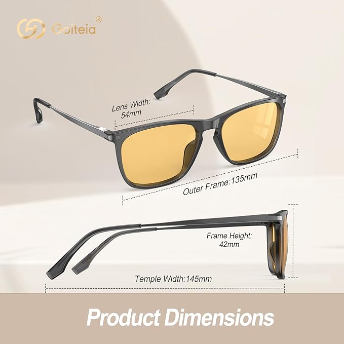 Goiteia Orange Blue Light Blocking Glasses-Retro 70s Blue Light Glasses for Men Women, Easier Sleep and Migraine Relief