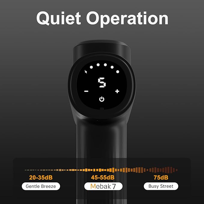 Mebak 7 Massage Gun, Massage Gun Deep Tissue for Pain Relief, Muscle Massager for Home, Office & Gym, 5 Speed Levels