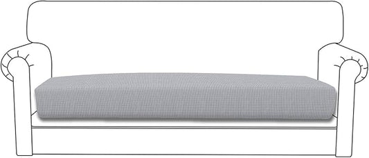 Easy-Going Stretch Cushion Cover Sofa Cushion Furniture Protector Sofa Seat Sofa Slipcover Sofa Cover Soft Flexibility with Elastic Bottom(Sofa Cushion, Silver Gray)