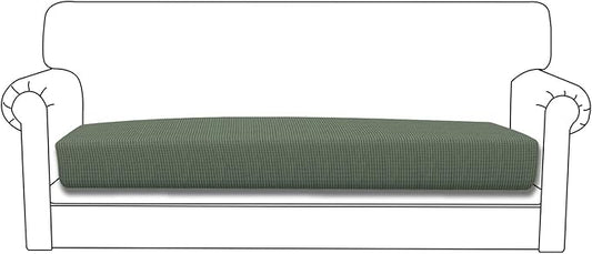 Easy-Going Stretch Cushion Cover Sofa Cushion Furniture Protector Sofa Seat Sofa slipcover Sofa Cover Soft Flexibility with Elastic Bottom(Oversized Sofa Cushion, Greyish Green)
