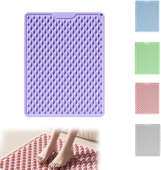 LmlJoo Silicone Cushion Portable Foot Reflexology Pad Foldable Foot Massage Mat Pressure Point Massage Mat Anti-Fatigue Standing Desk Standing Pad Relieves Foot Pain