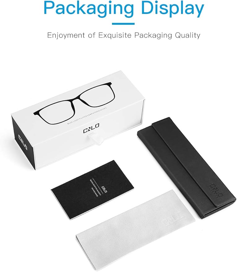 CNLO Blue light blocking Glasses,Computer Gaming Glasses,TV Glasses，For UV Protection, Anti Eyestrain,Lightweight Frame Eyewear,Transparent Men/Women (Crystal)