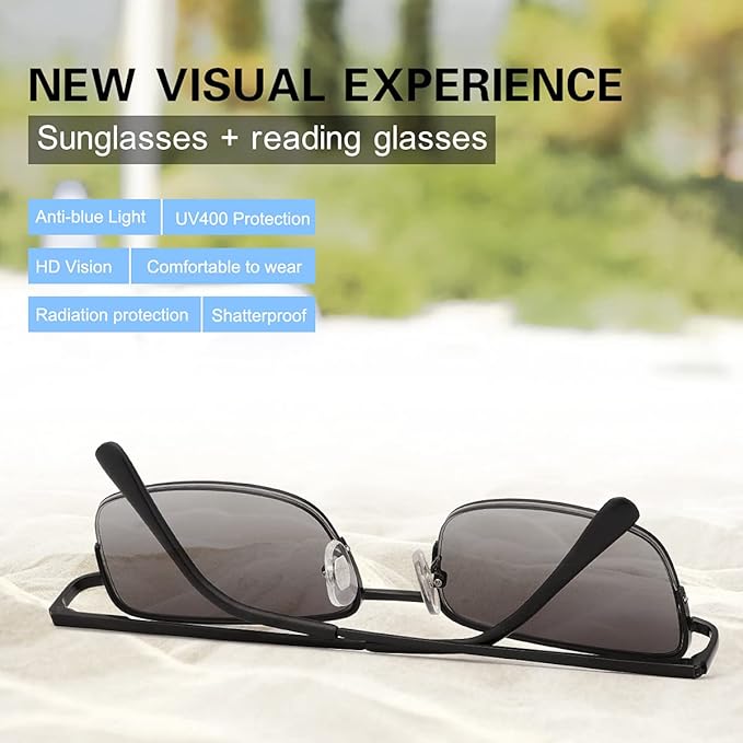 YIMI Full Lens Spring Hinges Reading Glasses UV400 Protection Sun Readers Computer Blue Light Blocking Glasses for Men Women