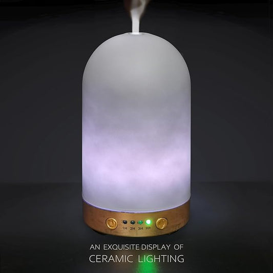 Earnest Living Essential Oil Diffusers for Essential Oils 100 ml Ultrasonic Diffusers 4 Timers Night Lights and Auto Off Function Home Office Aromatherapy Diffusers for Essential Oils