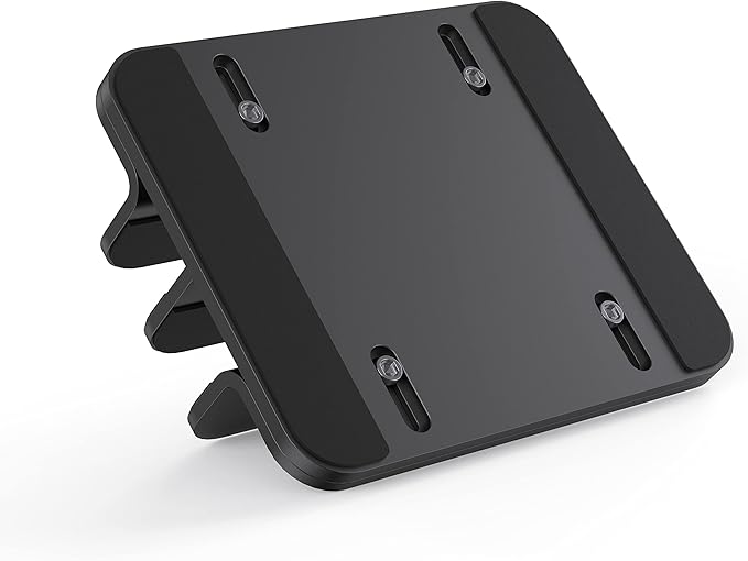 Dual Aluminum Vertical Laptop Stand Organizer, Sturdy Notebook Computer Holder Stand Compatible with New Liquid Retina XDR Apple MacBook Air/Pro, Mac mini and iPad Pro - Black