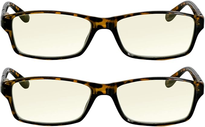 TruVision Readers Blue Light Blocking Reading Glasses 9604HP with Comfort Spring Hinges for Men and Women