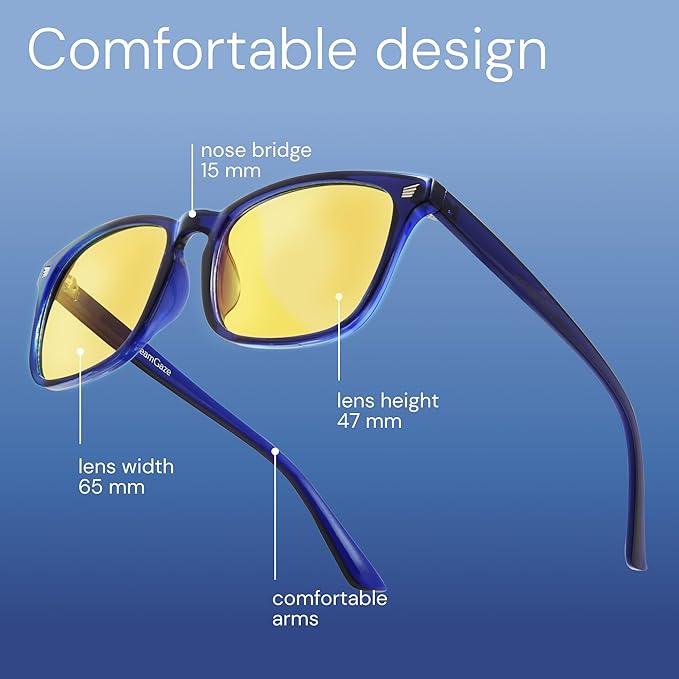 DreamGaze 99.9% Blue Light Blocking Glasses for Better Sleep - Anti Blue Light Glasses Men - Premium Computer Gaming Glasses