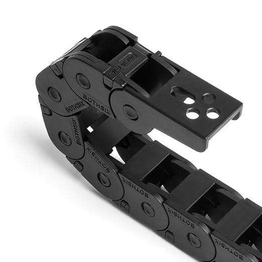 10 x 10/11mm (Inner H x W) R18 Bridge Type Drag Chain Cable Wire Carrier Protection Chain 39.3inch/1M for 3D Printer and CNC Router Mill,Black Plastic Nylon（Outer Side openable）