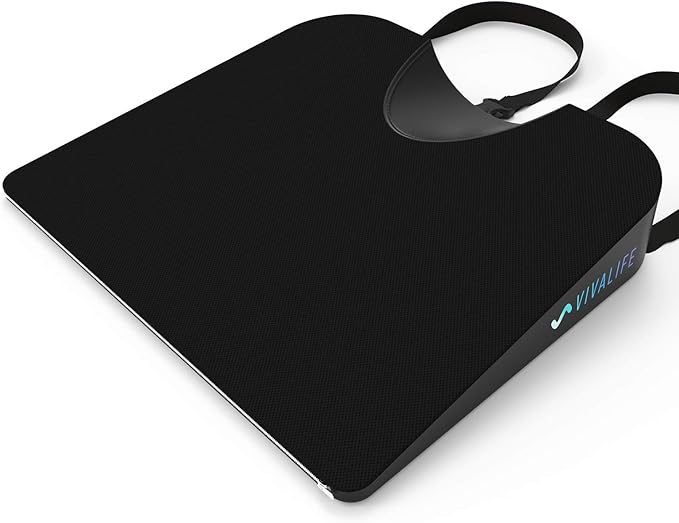 Gel Memory Foam Office Chair & Car Seat Cushion with Non-Slip Bottom – Tailbone Pain Relief Cushion, Ergonomic, Orthopedic Sciatica & Coccyx Pillow Cushion