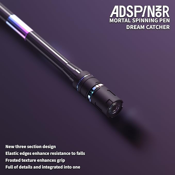 Spinning Pen by Mr.NOPE - Mortal Series Limited Color Version (Black) Professional Fidget for Tricks, Long, Weighted, Writable, Stress Relief With Balanced Metal Tips