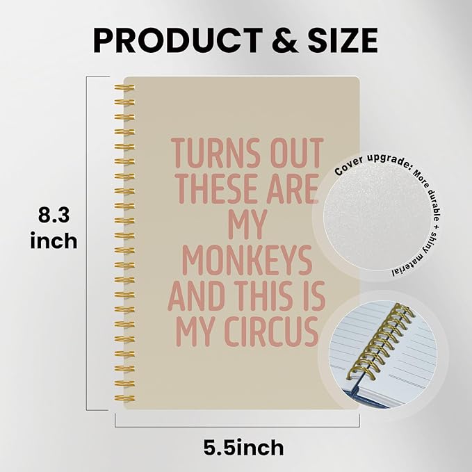 Funny Notebooks for Work,Funny Boss Day Gifts, Boss Gifts for Men Women, Funny Gifts for Boss, Boss Office Decor, Spiral Notebook 5.5x8.3 Inch