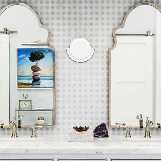 DANSEER White Round Acrylic Wall Lamp Round LED Home Wall Sconce 14W-4000K Modern Wall Light for Bedroom Living Room Hallway