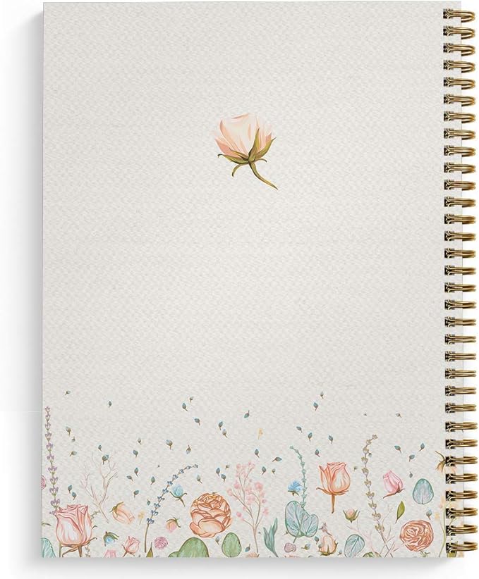 Softcover Camera 8.5" x 11" Motivational Spiral Notebook/Journal, 120 College Ruled Pages, Durable Gloss Laminated Cover, Gold Wire-o Spiral. Made in the USA