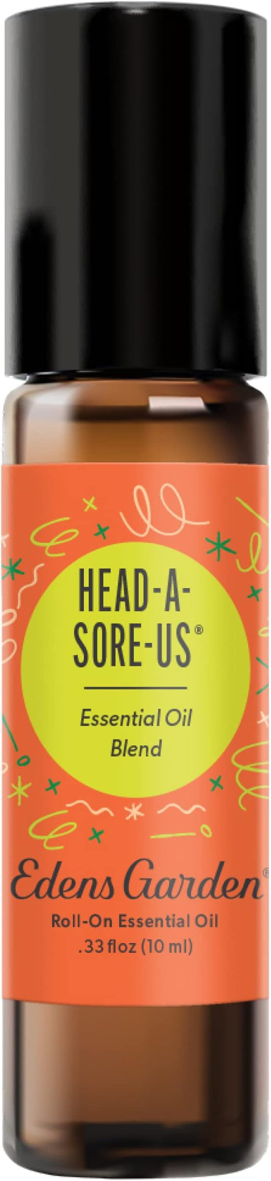 Edens Garden Head-A-Sore-Us Essential Oil Roll-On Blend- 100% Pure Premium Grade, Natural, Therapeutic, Aromatherapy, Kid & Skin Safe,The Best For Travel, Health,Wellness Pre-Diluted 10 ml (.33 fl oz)