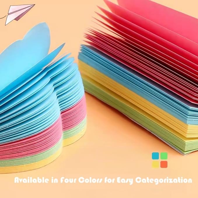 7 Pads Shapes Pastel Colors Cute Reusable Funny to Do List Stick Note Pads - Strawberry, Apple, Star, Pine Tree, T-Shirt, Bear, Heart Stick Note