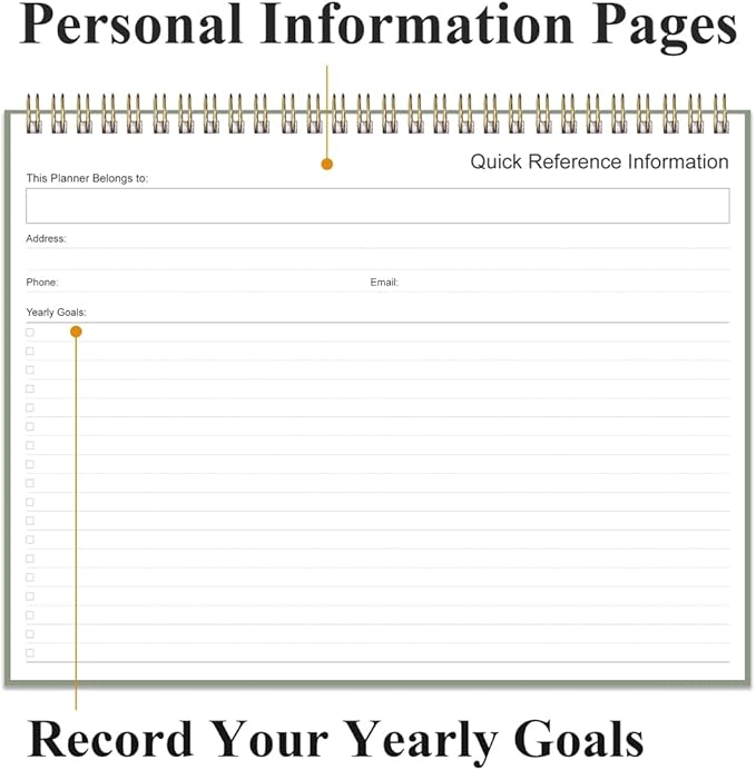 Weekly Productivity Planner - 8.5" x 11" Dashboard Desk Notepad Has 6 Focus Areas to List Tasks for Goals, Projects, Clients, Academic or Meal-Organize Your Daily Work Efficiently, 54 Weeks, Green