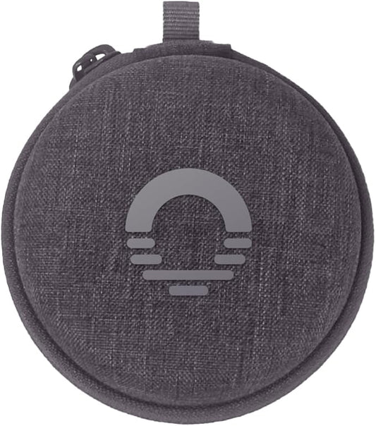 Ozlo Sleepbuds® Travel Case | Hard Case for Sleep Headphones | Woven Fabric with Zipper Closure | Mesh Pocket for Storing Charging Cable | Gray