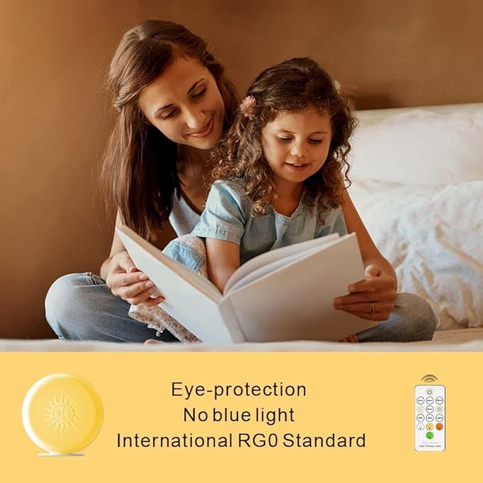 McDen Light Therapy Lamp,UV-Free 10000 Lux,with Green Light and White Light Therapy, 20 Adjustable Brightness Levels and 4 Timer Function (GLD-MM77)