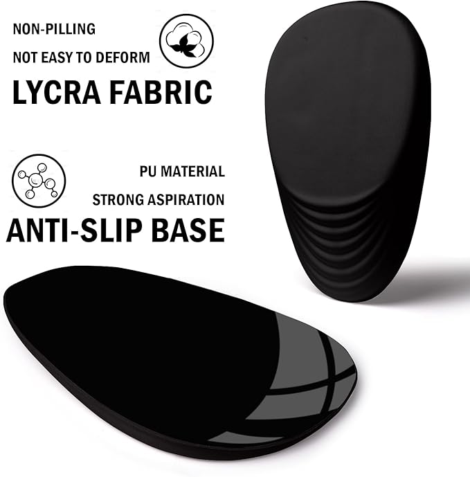 Ergonomic Mouse Pad with Wrist Rest Support, Entire Memory Foam with Non-Slip PU Base, Wireless, Black
