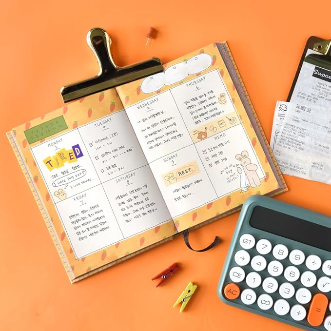 Monolike Hardcover Unmatched Friends Diary, 06. Mint - Academic Planner Weekly & Monthly Planner