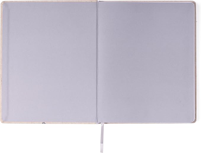 WORLD TRAVELER Eccolo Large Lined Journal Notebook, Hardbound Linen Cover, Writing Journal, 256 Ruled Cream Pages, Ribbon Bookmark, Lay Flat, Desk Size for Work or School (Floral, 8x10 inches)