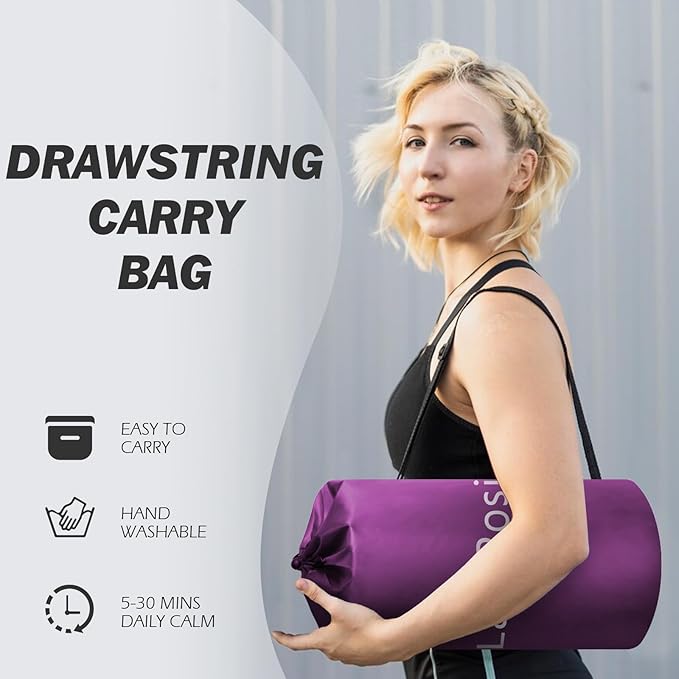 LadyRosian Acupressure Mat and Pillow Set with Oxford Bag, for Neck Back Pain, Muscle Relaxation Stress Relief, Relieve Sciatica and Pain Relief Set (Purple)