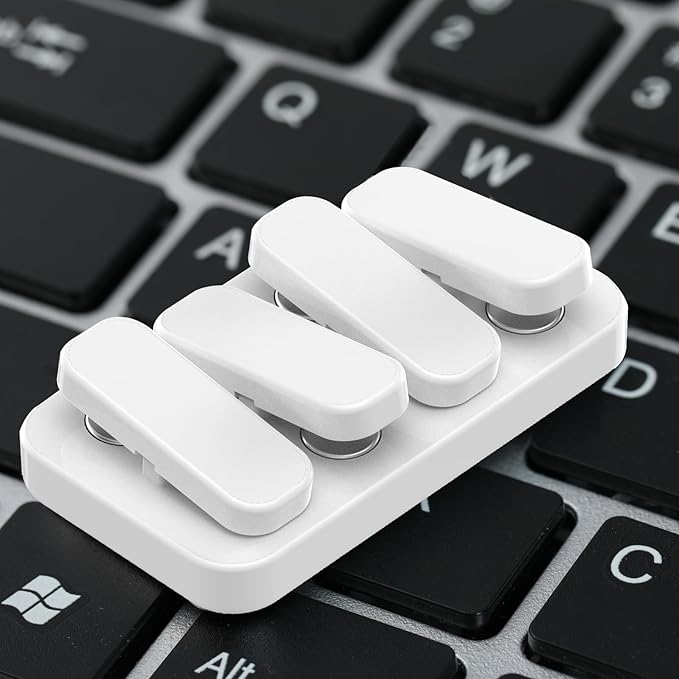 Metal Fidget Slider EDC Fidget Clicker Fidget Toys Adults (Cream White)