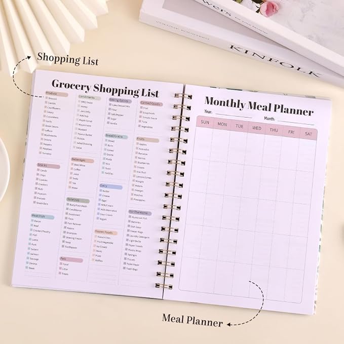 All-in-One Family Organizer & Home Management Binder: Calendar Scheduling, Finance Budget, Meal Planning & Grocery Lists, Cleaning Schedule, Activities & Health Tracker,For Busy Moms & Households