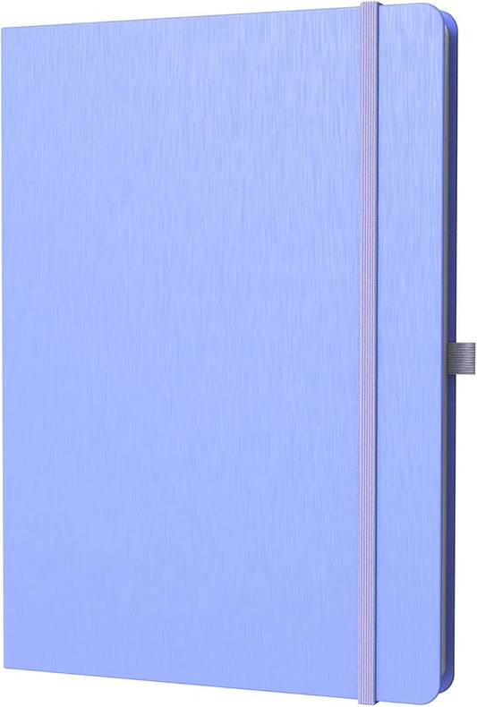 A4 Lined Journal Notebook, 8mm Ruled Notepad, Journaling for Writing, Work, School, Travel and Note Taking, Hardcover 160 Pages (80 Sheets) 8.27 x 11.6 inches (Cornflower Blue)